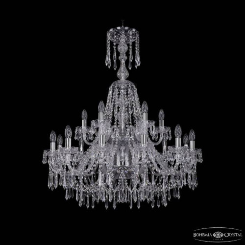 Подвесная хрустальная люстра 1403 Bohemia 1403/12+6/300/XL-100/2d Ni