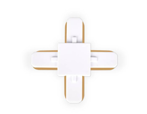 Коннектор Х-образный однофазный для соединения трековых шинопроводов Ambrella Track System GL7082