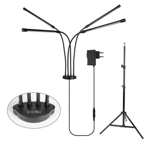 Светильник для растений светодиодный с таймером, на штативе Uniel ULT-P32-36W/SPLE/TM/40 IP40 BLACK QUAD