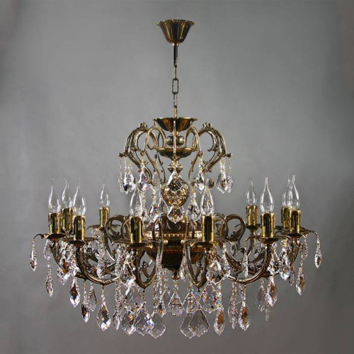 Подвесная хрустальная люстра Alicante Ambiente 8888/12 PB New Leaf