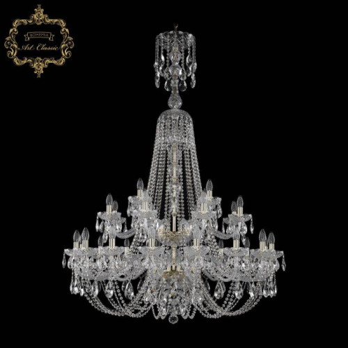 Подвесная хрустальная люстра 11.21 Art Classic 11.21.16+8+4.400.2d.XL-160.Gd.Sp
