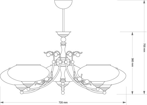Потолочная люстра Kutek Casamia (плафон) CAS-ZW-5(P)