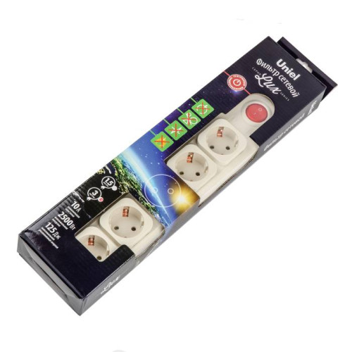 Удлинитель Uniel S-GSL5-3 IVORY