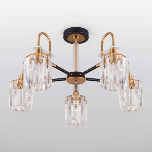 Потолочная люстра Eurosvet Tenia 70090/5 черный Smart