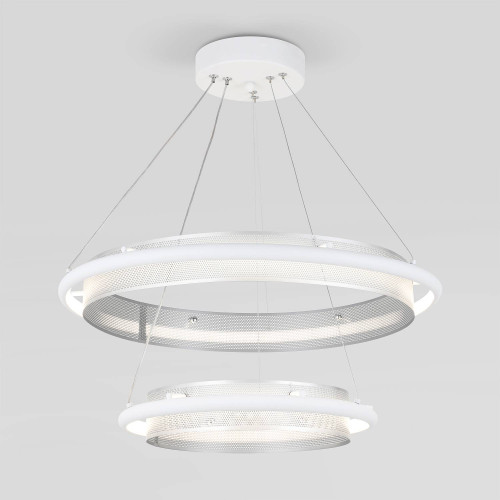 Подвесная люстра Eurosvet Imperio 90241/2 белый/ серебро Smart