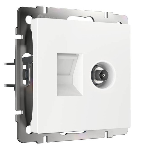 Розетка Werkel W1181301/ Розетка ТВ+Ethernet RJ-45 6 cat.(белый)
