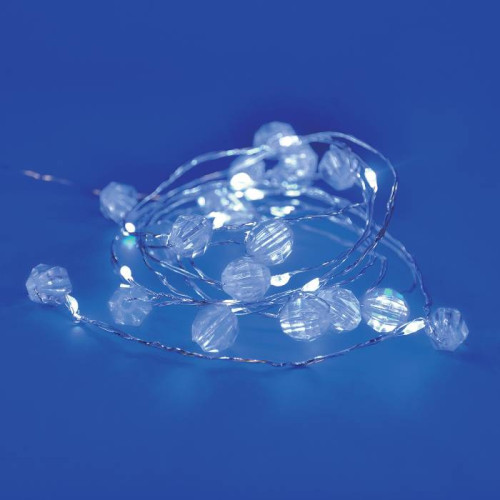 Гирлянда Uniel ULD-S1900-020/STB/2AA WHITE IP20 BEADS MINI