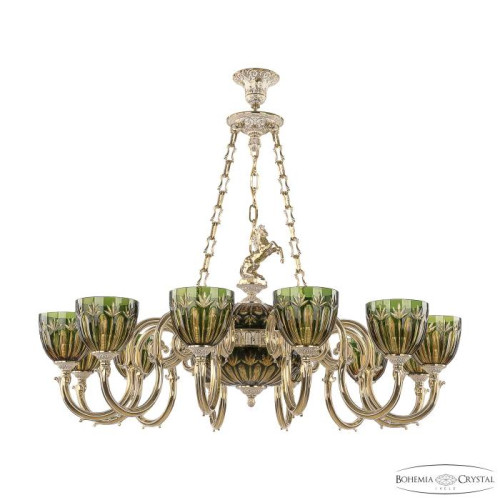 Подвесная люстра Bohemia Verona 72003P/12/300 GW P1 D Amber-Green/H-1I FH1B
