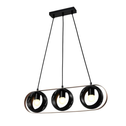 Люстра подвесная Е27 3*60W черный+медь MD.21744-3-P-BK+CP