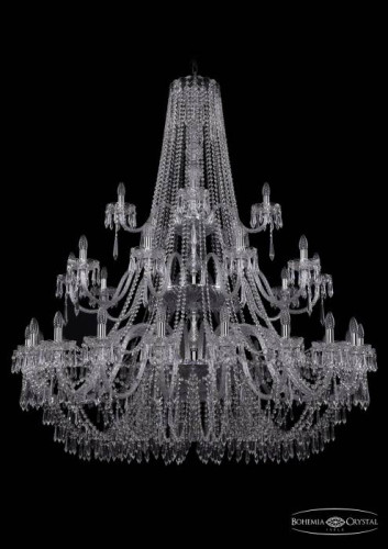 Подвесная хрустальная люстра 1403 Bohemia 1403/20+10+5/530/3d Ni