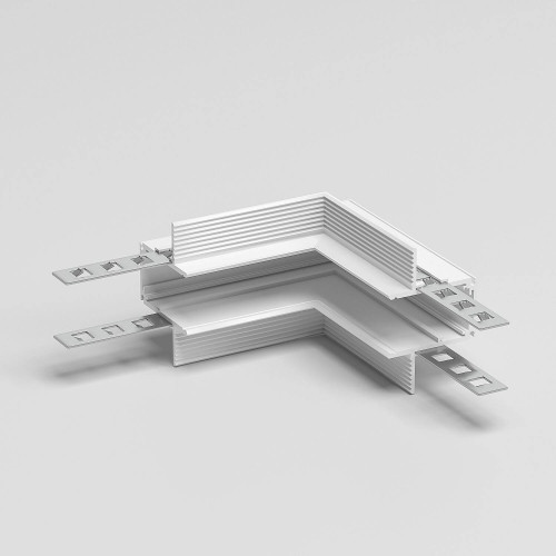 Коннектор для шинопровода Elektrostandard Slim Magnetic Slim Magnetic Коннектор угловой внутренний для встраиваемого шинопровода под ГКЛ 9,5мм (белый) 85213