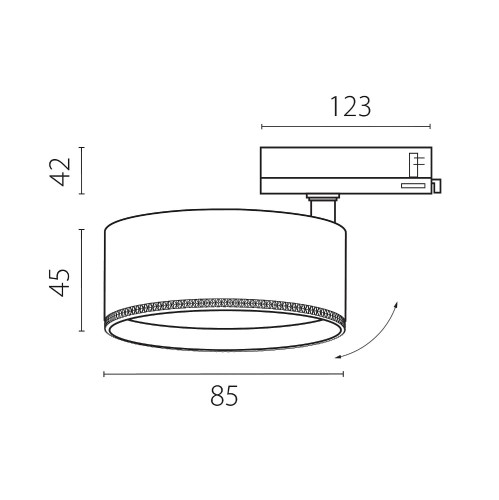 Трековый светильник Lightstar Alta Pro A5547QT60G