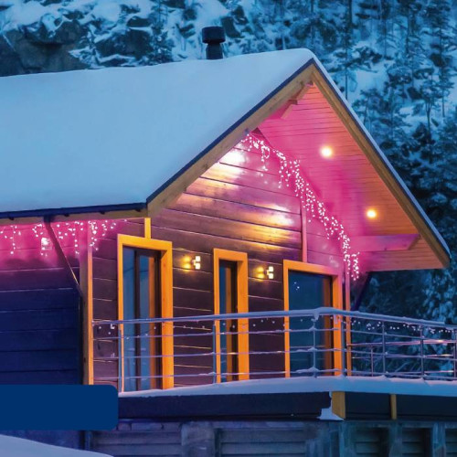 Бахрома светодиодная с эффектом мерцания Uniel ULD-B12006-195/TTK PINK IP44