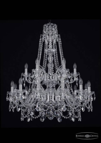 Подвесная хрустальная люстра 1411 Bohemia 1411/12+6/300/XL-99/2d Ni