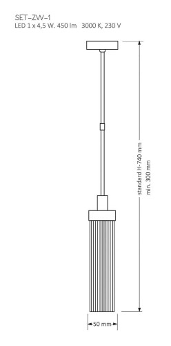 Светильник потолочный Kutek Seti SET-ZW-1(Z)