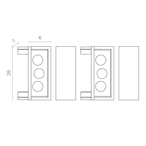Торцевая заглушка SKYFLAT (2 шт) ST Luce Skyflat ST067.409.19