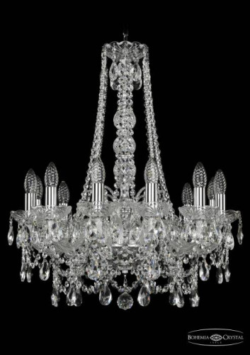 Подвесная хрустальная люстра 1411 Bohemia 1411/12/195/h-70 Ni