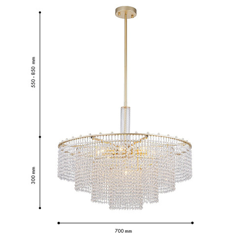 Люстра на штанге Favourite Fringe 4762-9P