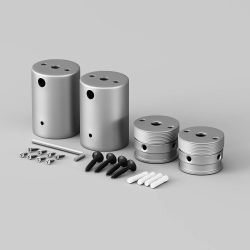 Набор для двухстороннего накладного монтажа Nemo D18 серебро Maytoni Круглый 360° 201153