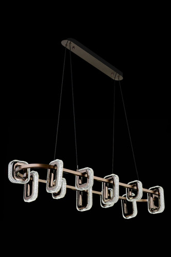 Подвесная люстра LEON Theona LE7701/12L Grey/Black Chrome