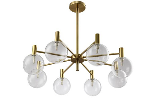 Люстра на штанге Crystal Lux Andres ANDRES SP8 BRONZE/TRANSPARENTE