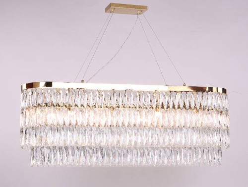 Подвесная хрустальная люстра 10120 Newport 10128+8/S gold