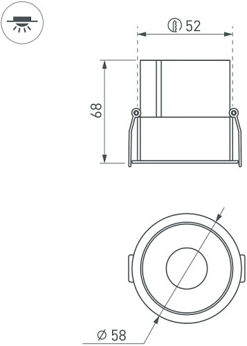Встраиваемый светильник Arlight Atlas 035464(1)