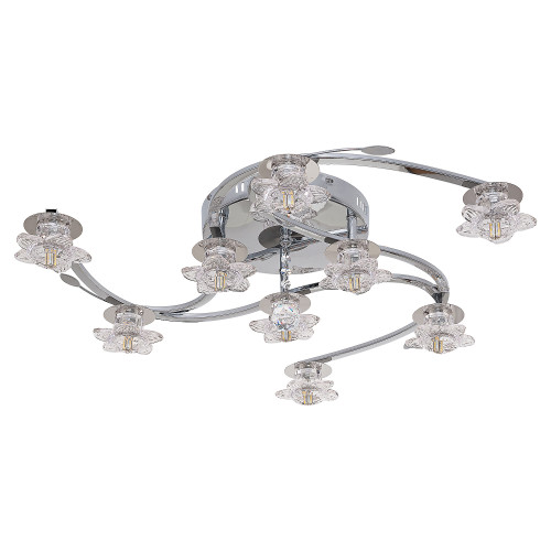 Потолочная люстра ЭкономСвет 69307GL 69307GL/9CR RC PURLED