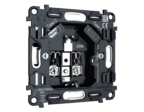 Механизм электрической розетки Ambrella Volt QUANT VM165