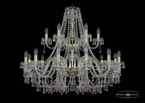 Подвесная хрустальная люстра 1410 Bohemia 1410/12+6/360/2d G V7010