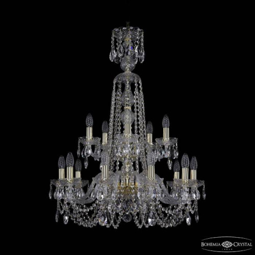 Подвесная хрустальная люстра 1402 Bohemia 1402/10+5/240/XL-90/2d G