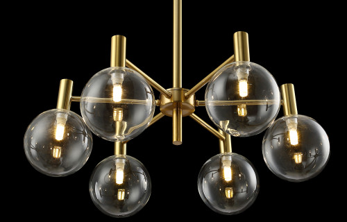 Люстра на штанге Crystal Lux Andres ANDRES SP6 BRONZE/TRANSPARENTE