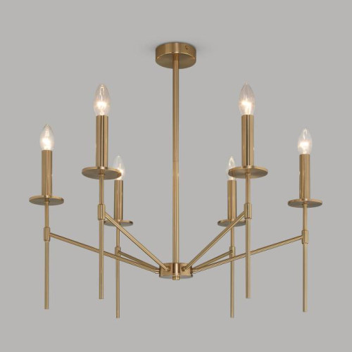 Люстра на штанге Eurosvet Anders 60142/6 латунь Smart