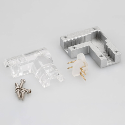 Угловой 2-х контактный соединитель для гибкого неона Arlight 022705