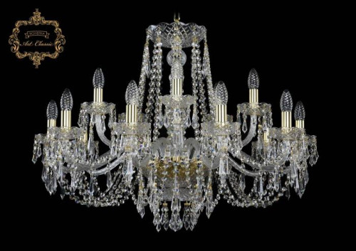 Подвесная хрустальная люстра 11.23 Art Classic 11.23.10+5.300.Gd.Dr