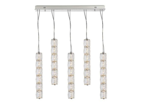 Потолочная чашка Newport Crystal Потолочная чашка 8240 L70*8*H3,5 5 подвесов chrome