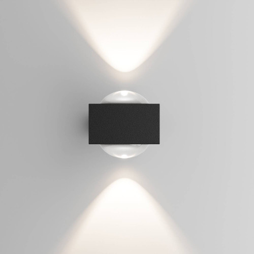 Уличный настенный светильник Elektrostandard Lenses Lenses (35191/W) черный