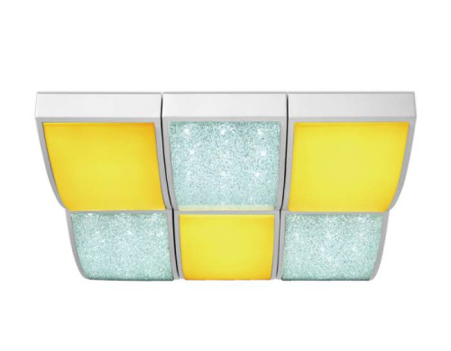 Светильник потолочный Ambrella Orbital Crystal Sand FS1510 WH/SD 144W D540*540