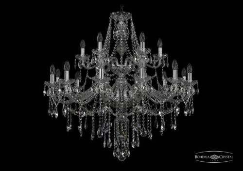 Подвесная хрустальная люстра 1415 Bohemia 1415/12+6/360/2d Ni