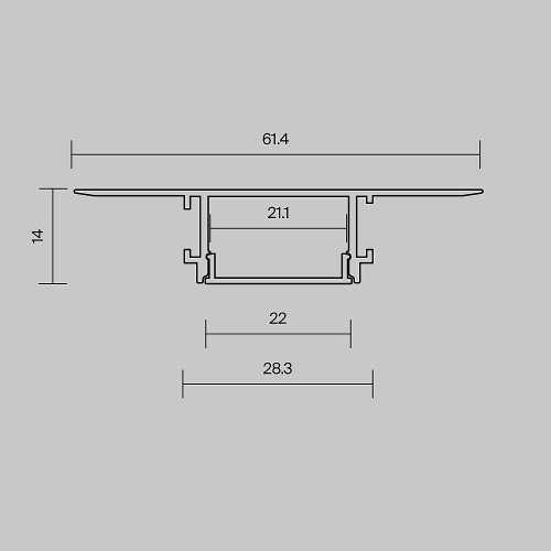 Профиль Maytoni Встраиваемый со скрытым фланцем профиль 636019