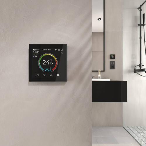 Умный сенсорный терморегулятор с LCD дисплеем Werkel Сенсорные механизмы черные W1851108/ Умный сенсорный терморегулятор с LCD дисплеем (черный)