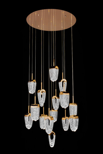 Светильник подвесной LEON Cascade LE7717/10+5+1 Gold