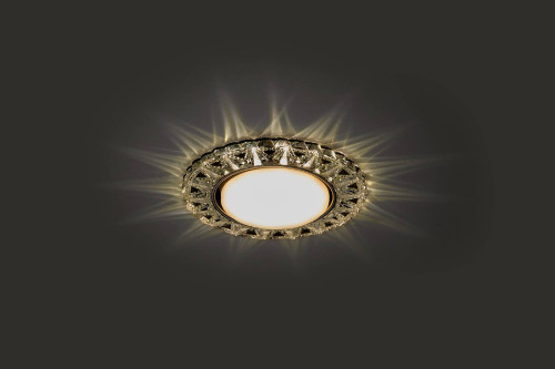 Светильник GX53+LED 4W 4000K, встраиваемый ПОЛИКРИСТАЛЛ CH/CLEAR+BK IL.0028.1318