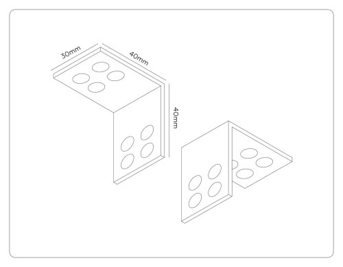 Уголок для закладных профилей 2шт Ambrella Track System GL2020