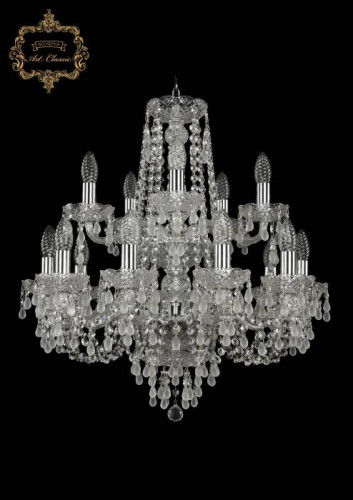 Подвесная хрустальная люстра 11.24 Art Classic 11.24.10+5.200.Gd.Cr.V0300