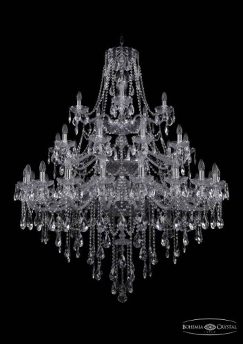 Подвесная хрустальная люстра 1415 Bohemia 1415/20+10+5/460/3d Ni