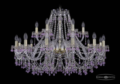 Подвесная хрустальная люстра 1410 Bohemia 1410/12+6/360 G V7010