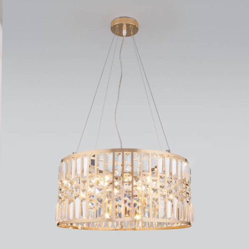 Подвесная люстра Eurosvet Lory 10125/5 золото/прозрачный хрусталь Strotskis Smart (10116/5)