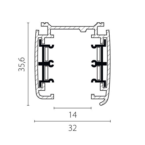 Шинопровод Lightstar Quattro 504028-F