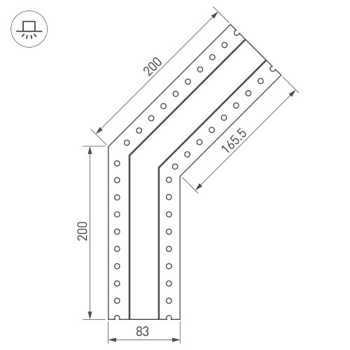Угол Arlight 030093